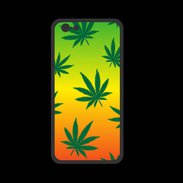 Coque  Iphone 8 PREMIUM Fond Rasta Cannabis