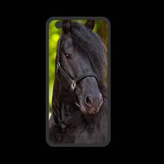 Coque  Iphone 8 PREMIUM Portrait de cheval noir 10