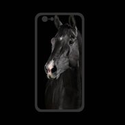 Coque  Iphone 8 PREMIUM Cheval noir