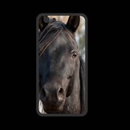 Coque  Iphone 8 PREMIUM Tête de cheval noir