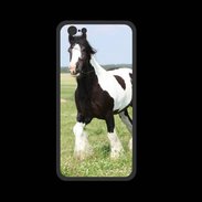 Coque  Iphone 8 PREMIUM Cheval noir et blanc 5