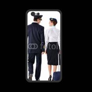 Coque  Iphone 8 PREMIUM Commandant de bord et hôtesse de l'air