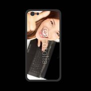 Coque  Iphone 8 PREMIUM Femme souriante ordinateur