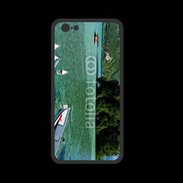 Coque  Iphone 8 PREMIUM Barques sur le lac d'Annecy