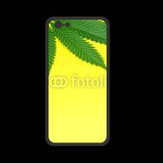 Coque  Iphone 8 PREMIUM Feuille de cannabis sur fond jaune 2