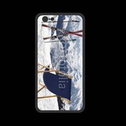 Coque  Iphone 8 PREMIUM transat et skis neige
