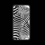 Coque  Iphone 8 PREMIUM Zèbre en noir et blanc