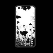 Coque  Iphone 8 PREMIUM Papillon en noir et blanc