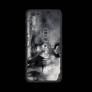 Coque  Iphone 8 PREMIUM Rhinocéros noir et blanc