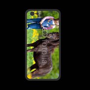 Coque  Iphone 8 PREMIUM Petite fille avec son poney