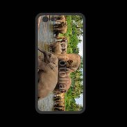 Coque  Iphone 8 PREMIUM Groupe d'éléphants à la rivière