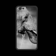 Coque  Iphone 8 PREMIUM Elephant d'Afrique en noir et blanc