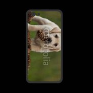 Coque  Iphone 8 PREMIUM Chiot labrador avec pomme de pin
