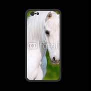 Coque  Iphone 8 PREMIUM Portrait cheval blanc 10