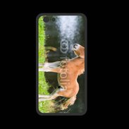 Coque  Iphone 8 PREMIUM Poulain marron et blanc