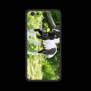 Coque  Iphone 8 PREMIUM Poulain noir et blanc