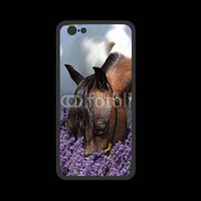 Coque  Iphone 8 PREMIUM Cheval sentant la lavande 