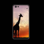 Coque  Iphone 8 PREMIUM Girafe au couché de soleil