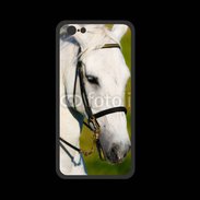 Coque  Iphone 8 PREMIUM Portrait cheval blanc 25