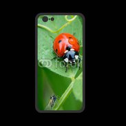 Coque  Iphone 8 PREMIUM Coccinelle sur une feuille