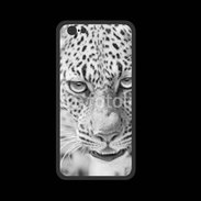 Coque  Iphone 8 PREMIUM Léopard en noir et blanc 500