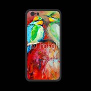 Coque  Iphone 8 PREMIUM Oiseaux en peinture