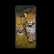 Coque  Iphone 8 PREMIUM Portrait de Léopard avec petit