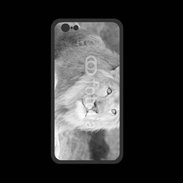Coque  Iphone 8 PREMIUM Lion en noir et blanc 800