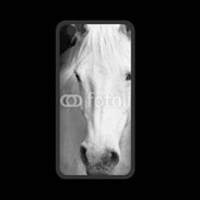 Coque  Iphone 8 PREMIUM Portrait de cheval en noir et blanc 900