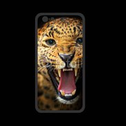 Coque  Iphone 8 PREMIUM Portrait d'un léopard énervé