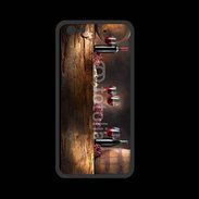 Coque  Iphone 8 PREMIUM Vin rouge et tonneaux