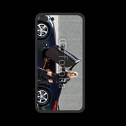 Coque  Iphone 8 PREMIUM Femme blonde sexy voiture noire 3