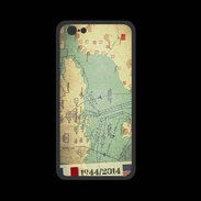 Coque  Iphone 8 PREMIUM Débarquement Normandie Carte ZG