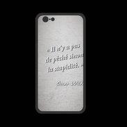 Coque  Iphone 8 PREMIUM Pêché stupidité Gris Citation Oscar Wilde