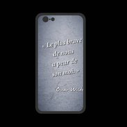 Coque  Iphone 8 PREMIUM Brave Bleu Citation Oscar Wilde