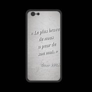 Coque  Iphone 8 PREMIUM Brave Gris Citation Oscar Wilde