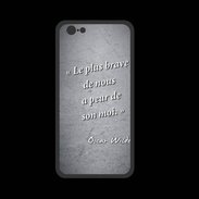 Coque  Iphone 8 PREMIUM Brave Noir Citation Oscar Wilde