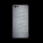 Coque  Iphone 8 PREMIUM Résister Noir Citation Oscar Wilde