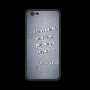 Coque  Iphone 8 PREMIUM Ami poignardée Bleu Citation Oscar Wilde