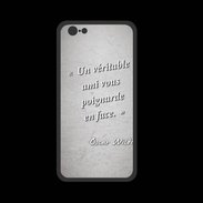 Coque  Iphone 8 PREMIUM Ami poignardée Gris Citation Oscar Wilde