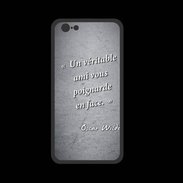 Coque  Iphone 8 PREMIUM Ami poignardée Noir Citation Oscar Wilde