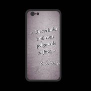 Coque  Iphone 8 PREMIUM Ami poignardée Violet Citation Oscar Wilde