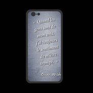 Coque  Iphone 8 PREMIUM Avis gens Bleu Citation Oscar Wilde