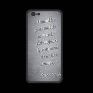 Coque  Iphone 8 PREMIUM Avis gens Noir Citation Oscar Wilde