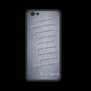 Coque  Iphone 8 PREMIUM Bons heureux Bleu Citation Oscar Wilde