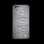 Coque  Iphone 8 PREMIUM Bons heureux Noir Citation Oscar Wilde