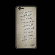 Coque  Iphone 8 PREMIUM Bons heureux Sepia Citation Oscar Wilde