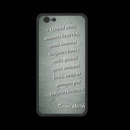 Coque  Iphone 8 PREMIUM Bons heureux Vert Citation Oscar Wilde