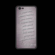 Coque  Iphone 8 PREMIUM Bons heureux Violet Citation Oscar Wilde