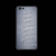 Coque  Iphone 8 PREMIUM Cartes gagnantes Bleu Citation Oscar Wilde